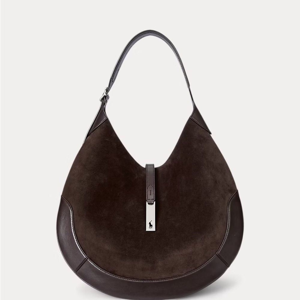 Ralph Lauren Brown Suede ID Bag